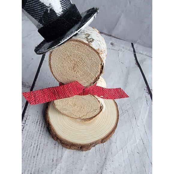 rustic wooden snowman handmade winter decor Countrycore Farmhouse 3 - Picture 2 of 6